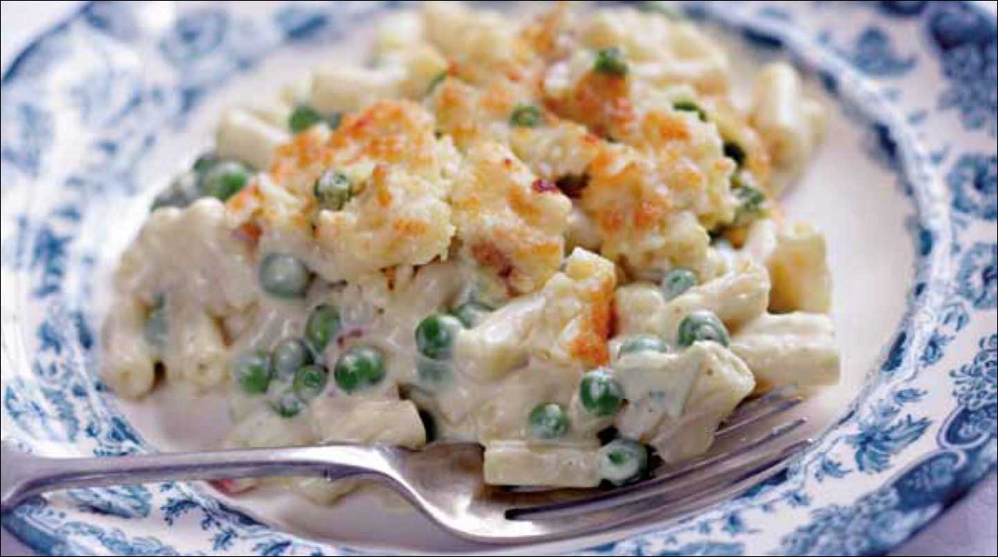  Pea Bacon and Mustard Macaroni Cheese