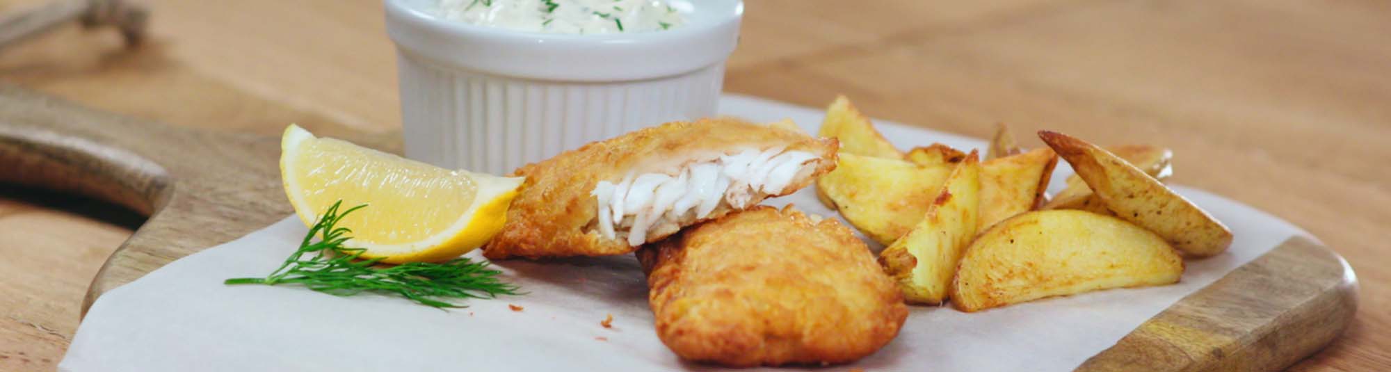 Battered Coated Fish Chips Remoulade