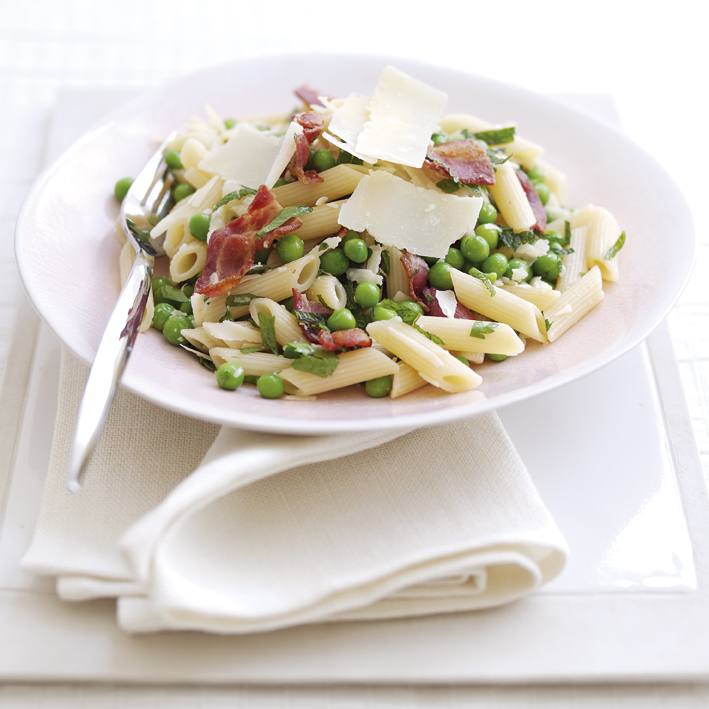 Penne with Peas and Pancetta