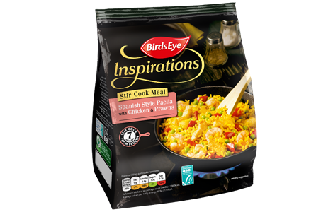 Birds Eye Inspirations Stir Cook Meal Spanish Style Paella with Chicken & Prawns