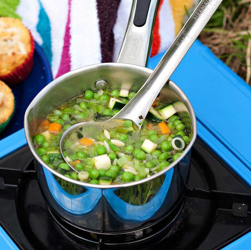 Pea and Asparagus Spring Minestrone Soup