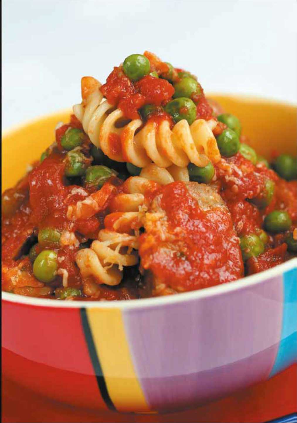 Pea, Sausage and Tomato Fusilli