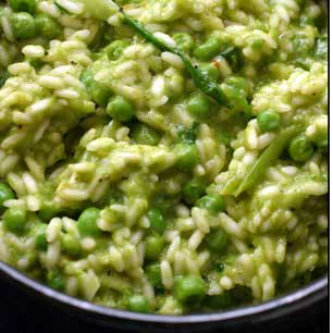 Pea Spring Onion And Rocket Risotto
