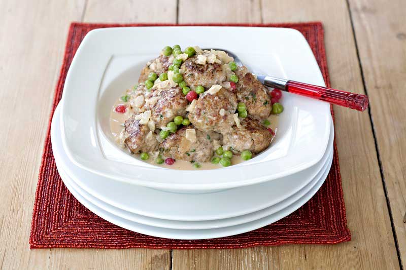 Swedish Meatballs With Peas And Redcurrant Gravy
