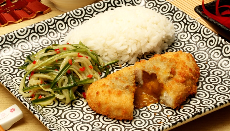 Katsu Chicken Curry with Sticky Rice