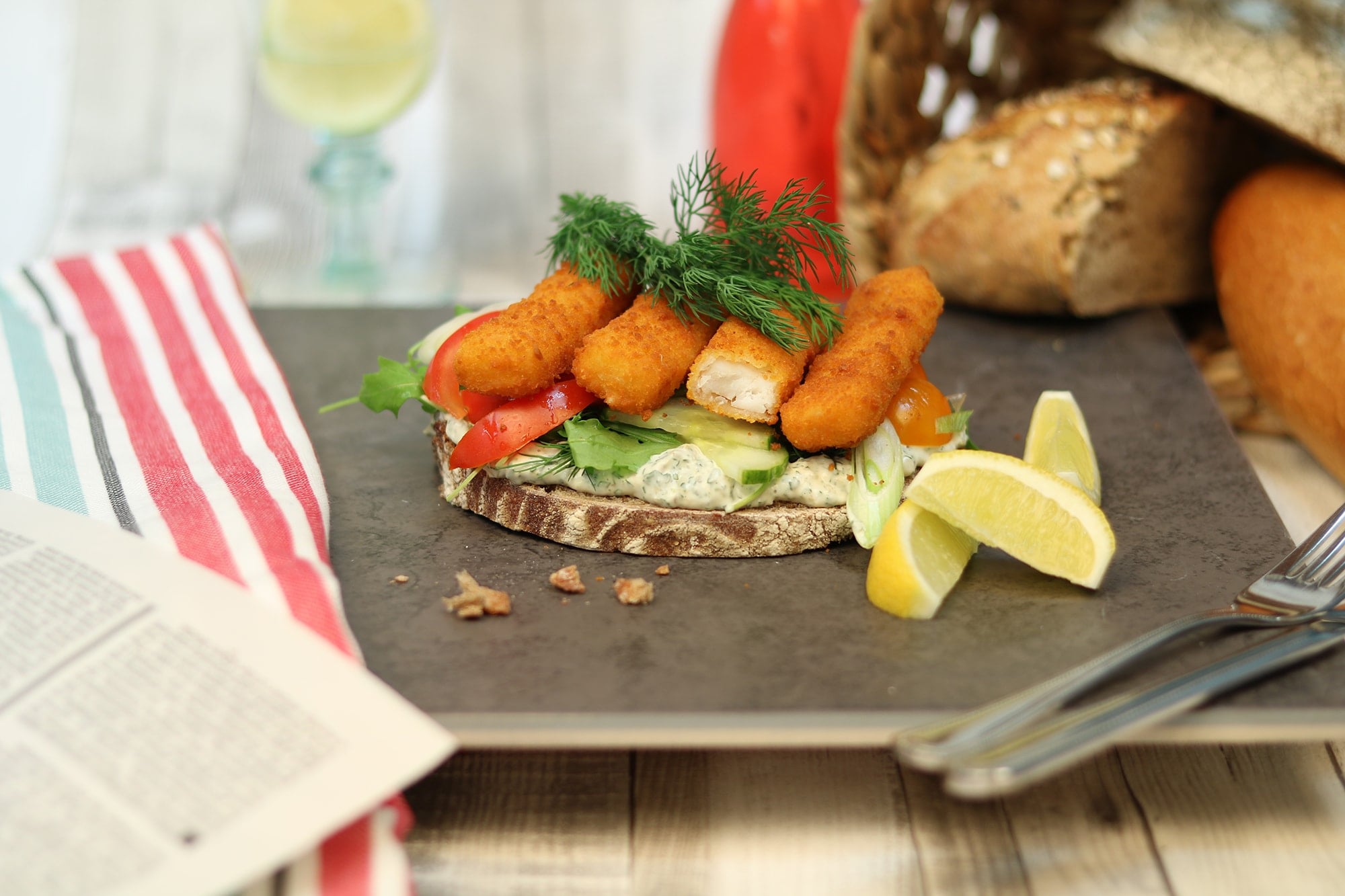 Finnish Style Fish Finger Sandwich