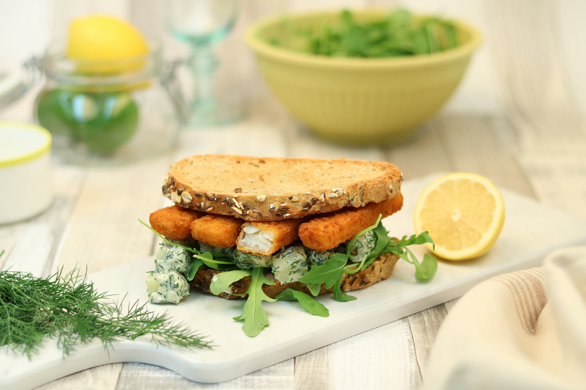 Norwegian Style Fish Finger Sandwich