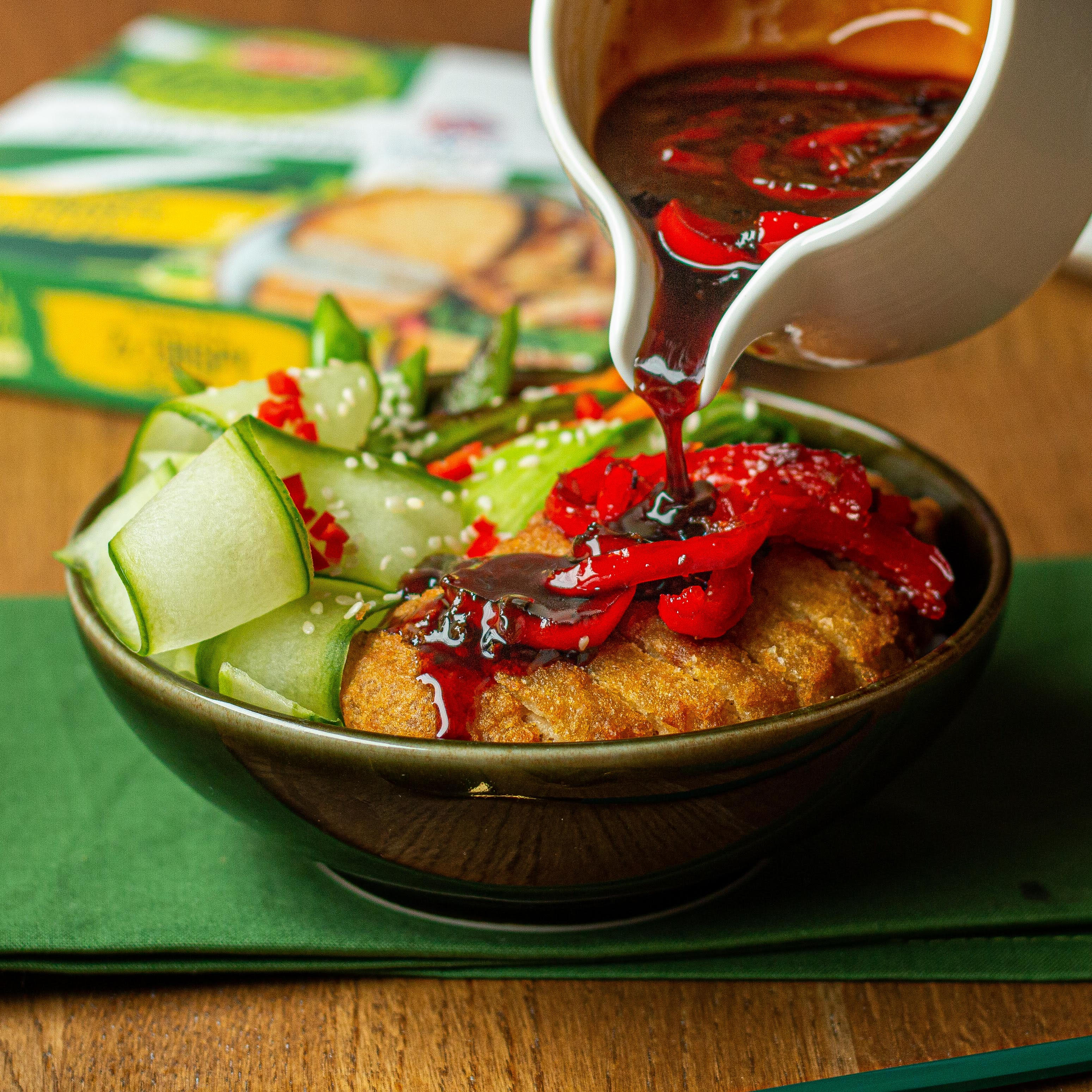 Going For Gold Green Cuisine Teriyaki Chicken-Free Rice Bowl