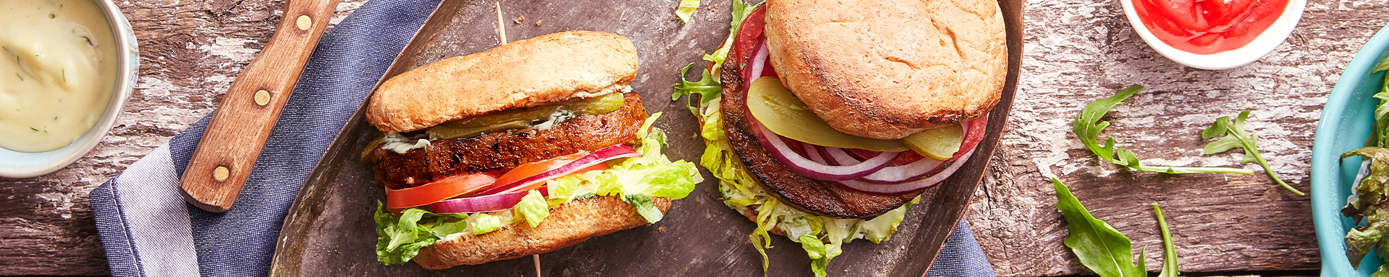 Vegan Burger with Mustard Mayo